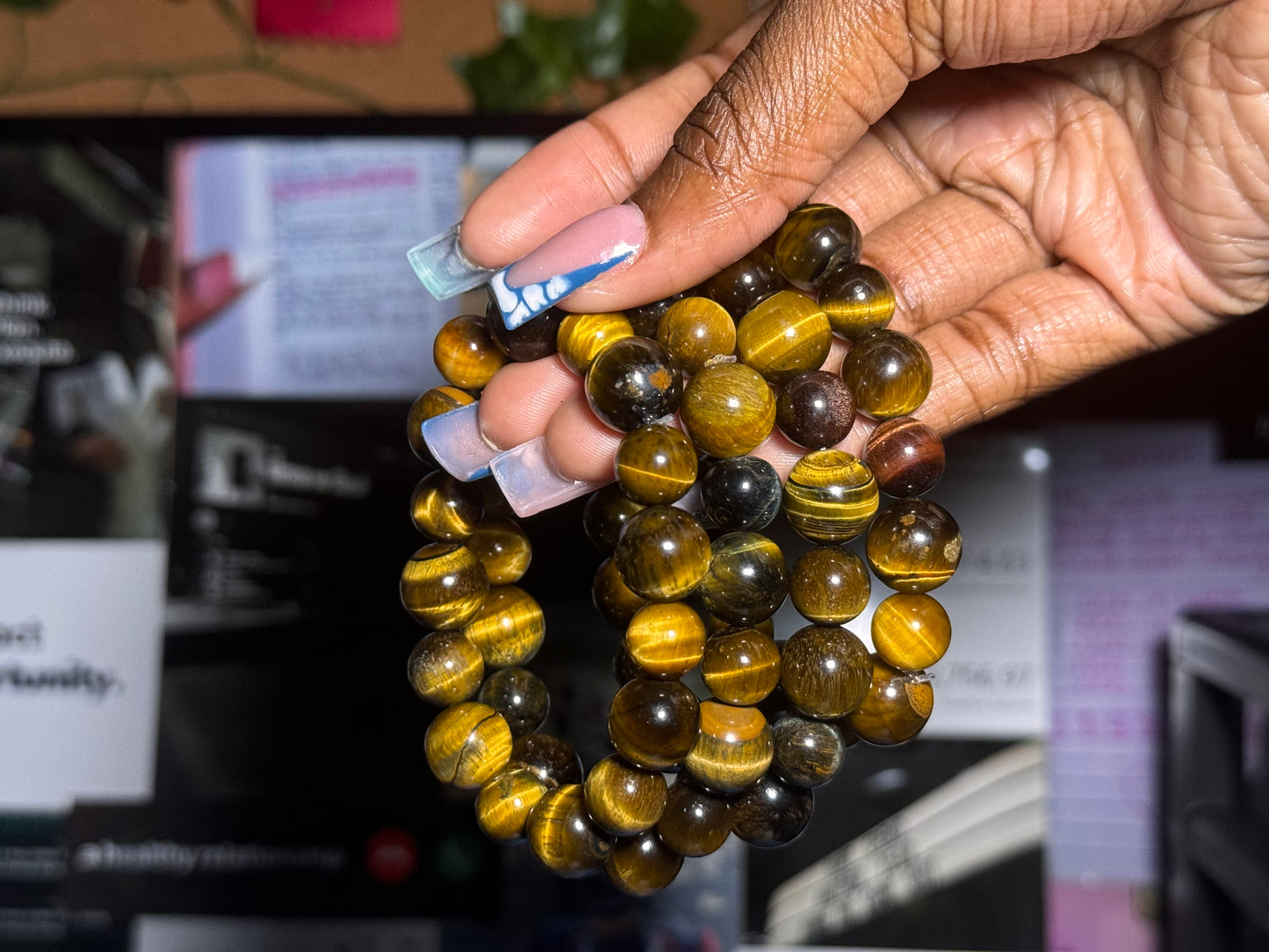 Natural Tigers Eye Bracelet