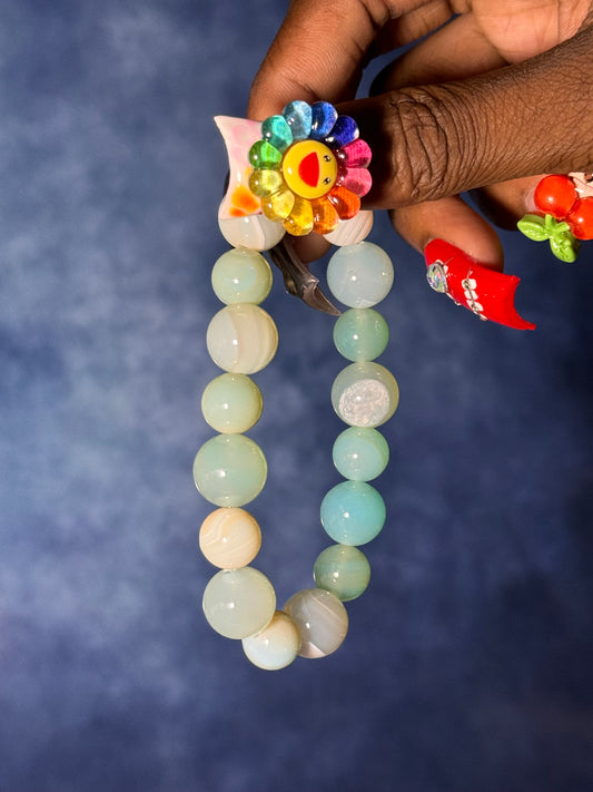 Blue Green Agate Bracelet